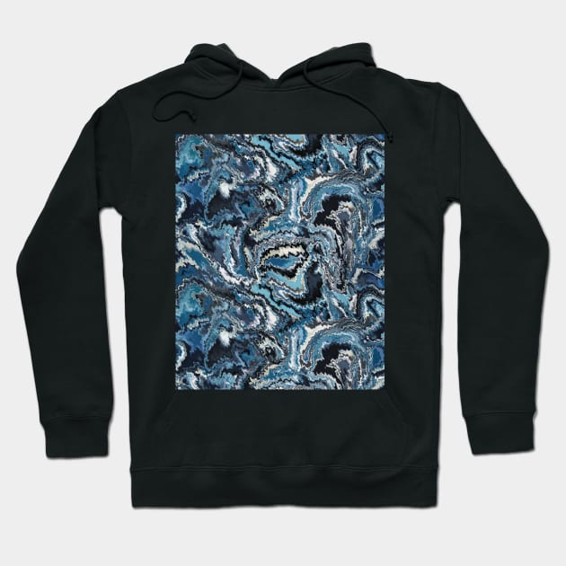 Blue swirl watercolor Hoodie by designerMetin